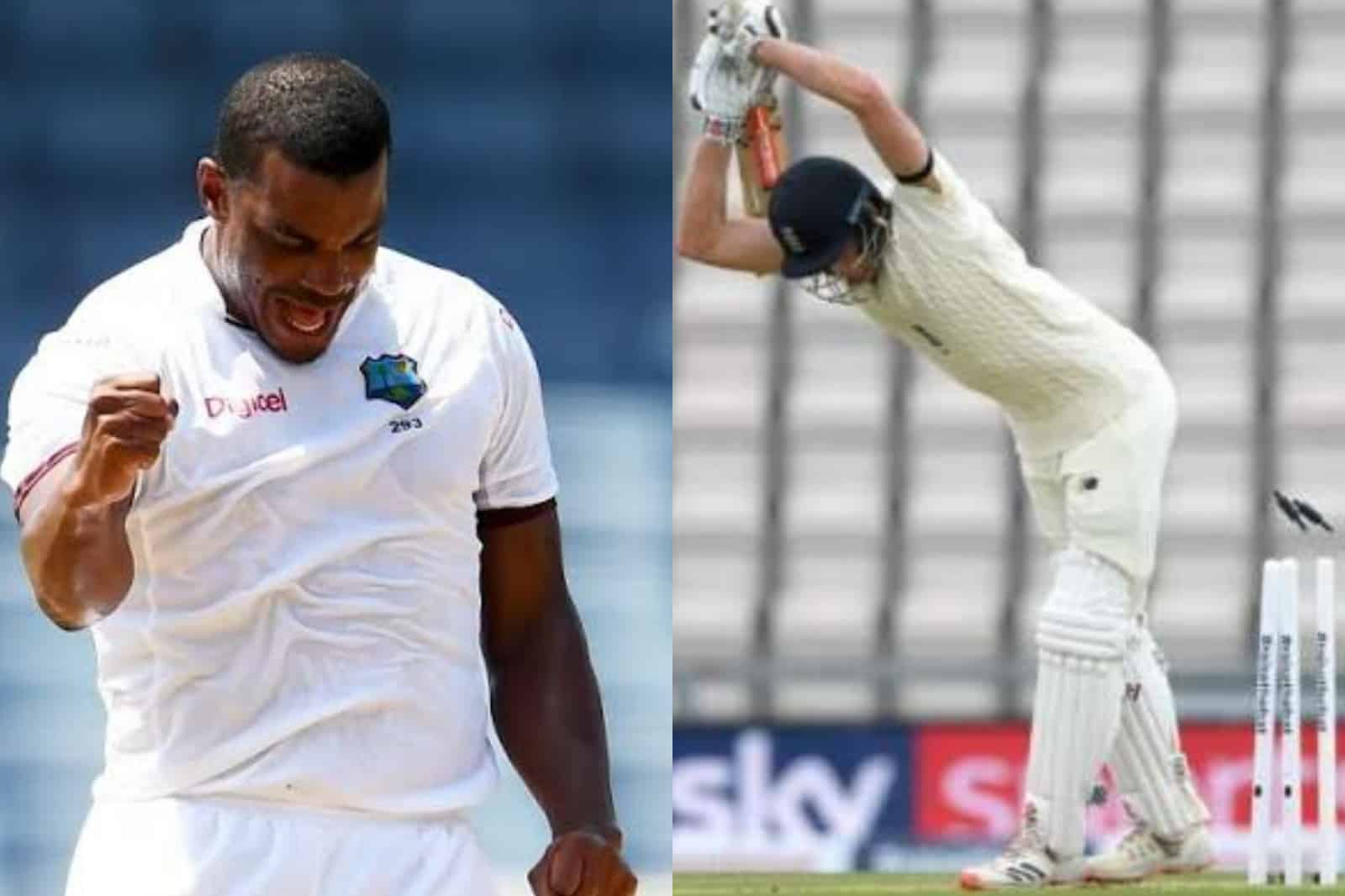 Shannon Gabriel peach bowled eng vs wi Sibley