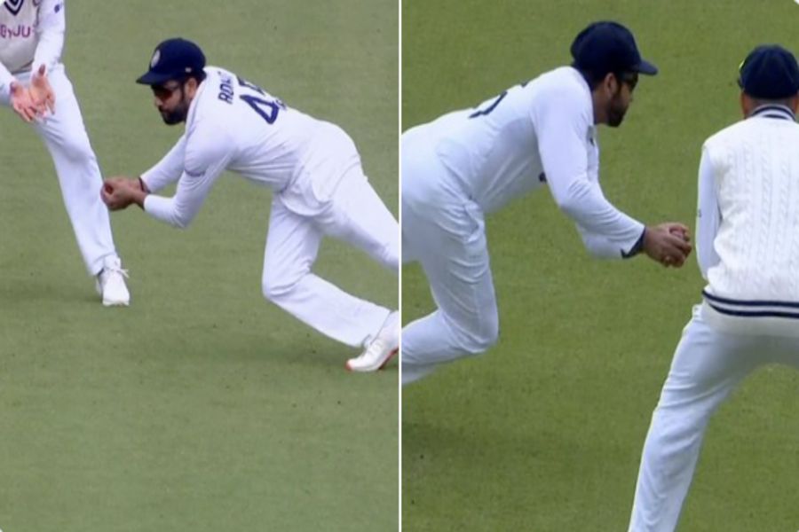 ENG vs IND Live: Rohit Sharma's brilliant diving catch sends back Dawid Malan - WATCH