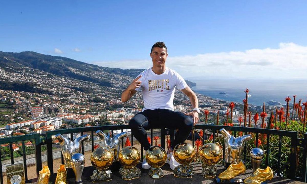 Cristiano Ronaldo poses with trophy haul near Madeira home - India Fantasy