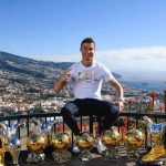 Cristiano Ronaldo poses with trophy haul near Madeira home