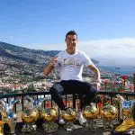 Cristiano Ronaldo poses with trophy haul near Madeira home