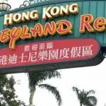 Viru has fun with kids at Disney Land in Hong Kong