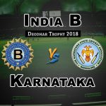 KAR vs IN-B Final Match Deodhar Trophy 2018 Cricket Prediction Fantasy Team News