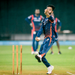 Mayank Markande claims his first wicket in his IPL 2018 debut