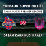 CHE vs KAR Dream11 Prediction Tamil Nadu T20 Team News, Playing 11
