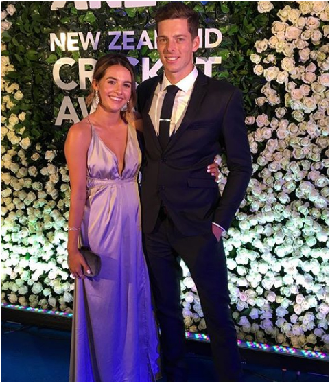Mitch Santner with wife Caitlin Dodunski