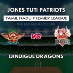 TUT VS DIN DREAM 11 TEAM PREDICTION तमिल नाडु T20 प्रीमियर लीग TEAM NEWS, PLAYING 11