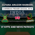 SKN VS GUY DREAM 11 PREDICTION   केरेबियन प्रीमियर लीग T20 TEAM NEWS, PLAYING 11