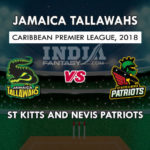SKN VS JAM DREAM 11 PREDICTION   केरेबियन प्रीमियर लीग ELIMINATOR, TEAM NEWS, PLAYING 11