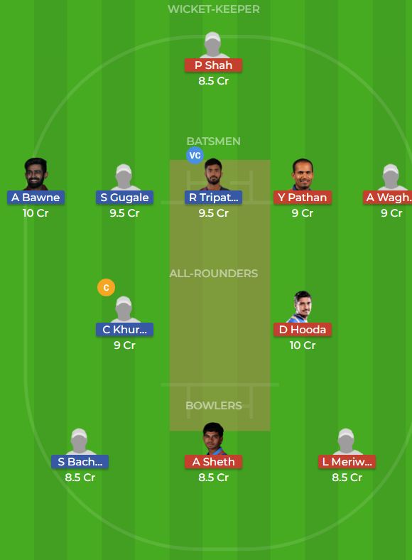 MAH vs BRD Dream 11