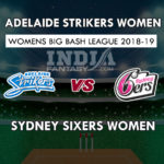 AS-W vs SS-W Dream 11 Team विमेंस बिग बैश लीग 2018-19 Match Preview, Team News, Playing 11