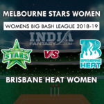 MS-W vs BH-W Dream 11 Team विमेंस बिग बैश लीग 2019 Match Preview, Team News, Playing 11