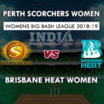 PS-W vs BH-W Dream 11 Team विमेंस बिग बैश लीग 2018-19 Match Preview, Team News, Playing 11