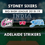 SDS vs ADS Dream 11 Team बिग बैश लीग 20181-19 Match Preview, Team News, Playing 11