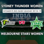 ST-W vs MS-W  Dream11 Prediction WBBL 2019 Preview, Team News, Playing11