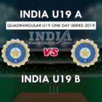 IN-Y-A vs IN-Y-B Dream11 Hindi Prediction, क्वाड्रांगुलर सीरीज, Team News, Playing 11
