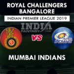 RCB vs MI Dream11 Hindi Prediction, आईपीएल 2019, Team News, Playing 11
