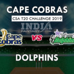 DOL vs CC Dream11 Prediction | Dolphins vs Cape Cobras CSA T20 Match Preview, Team News, Playing 11