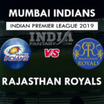 MI vs RR Dotball Prediction | IPL Preview | Team News & Fantasy Team