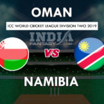 OMN vs NAM Dream11 Prediction | Namibia vs Oman WCL Division Two Match Preview, Team News, Playing 11