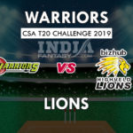 WAR vs HL Dream 11 Hindi Prediction सीएसए टी20 चैलेंज 2019 Team News, Playing 11