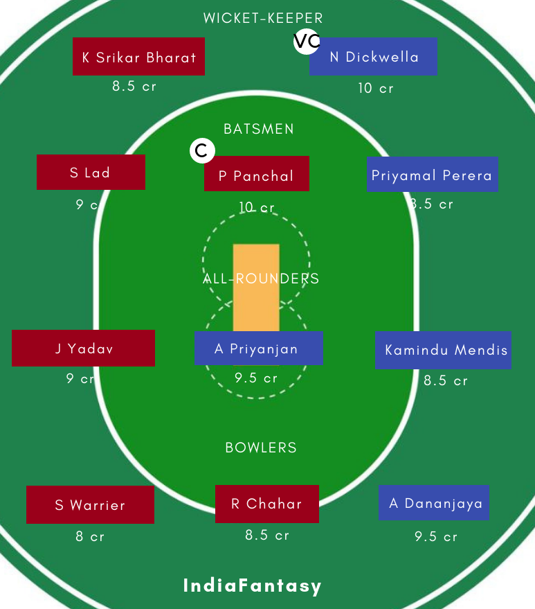 IN-A vs SL-A DREAM11