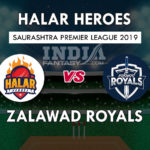 HH vs ZR Dream 11 Hindi Prediction सौराष्ट्र प्रीमियर लीग 2019 Team News, Playing 11