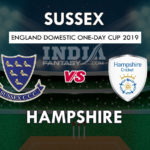 SUS vs HAM Dream11 Prediction English One Day Cup Preview, Team News, Playing11