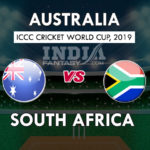 AUS vs SA Dream11 Match Prediction | ICC CWC 2019 | Preview, Team News, Playing11