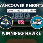 VK vs WH Dream11 Match Prediction | ERO vs BRW Dream11 Match Prediction | Canada T20 2019 Team News, Playing 11, Fantasy Picks