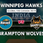 WH vs BRW Dream11 Match Prediction | Canada T20 10th Match | Team News, Playing 11, Fantasy Picks