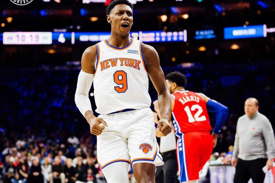 RJ Barrett flexing PHX vs NYK Dream11