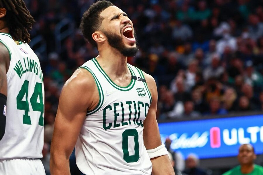 Jayson Tatum celebrating SAC vs BOS Dream11