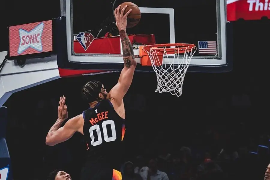 JaVale McGee dunking PHX vs LAL Dream11