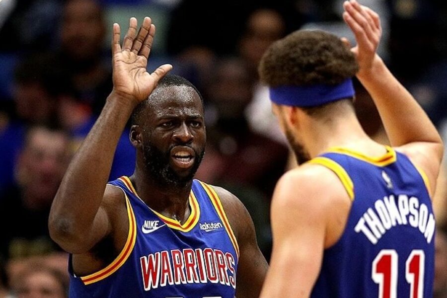 Draymond Green high-five Klay Thompson GSW vs DEN Dream11