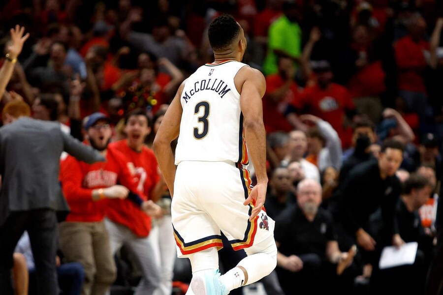 CJ McCollum celebrating LAC vs NOP Dream11