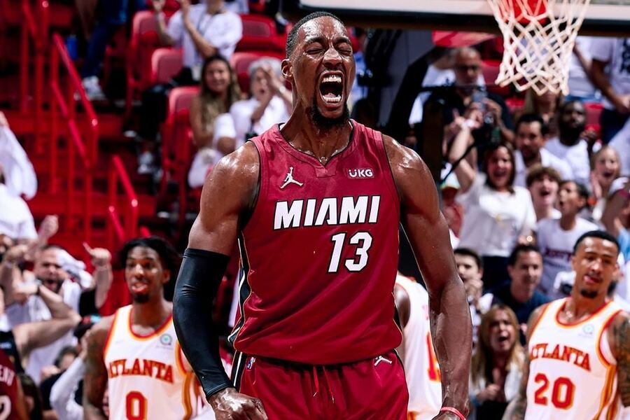 Bam Adebayo yelling MIA vs PHI Dream11