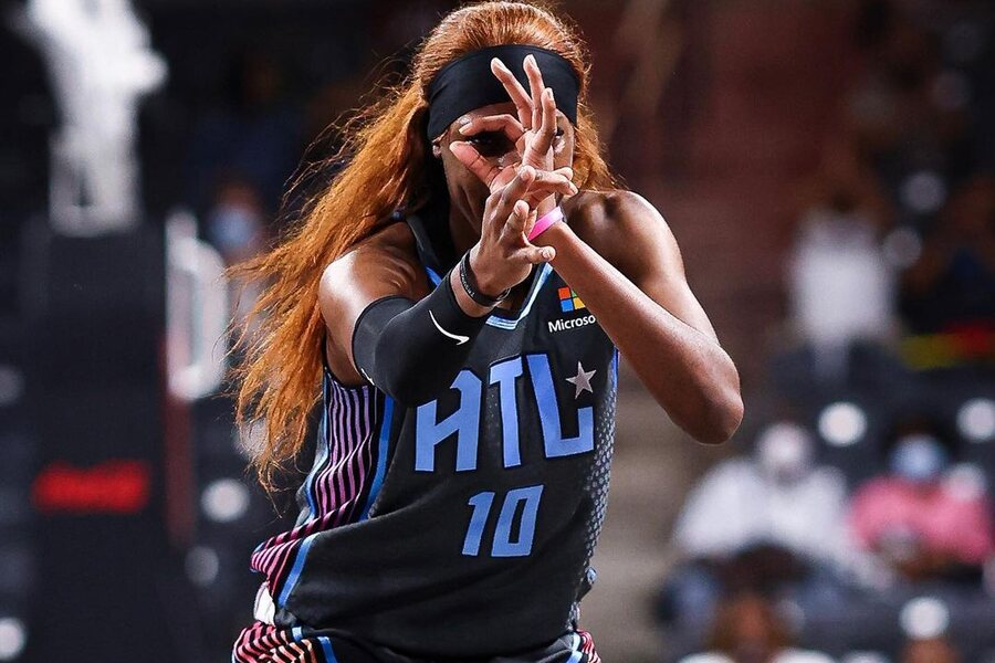 Rhyne Howard celebration CON vs ATL Dream11