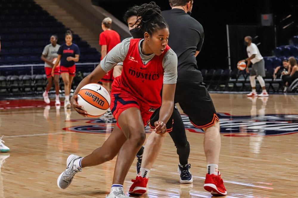 Ariel Atkins practising WAS vs ATL Dream11