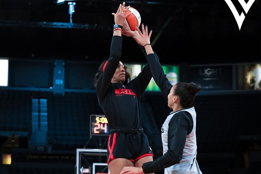 A'ja Wilson practising NYL vs LVA Dream11