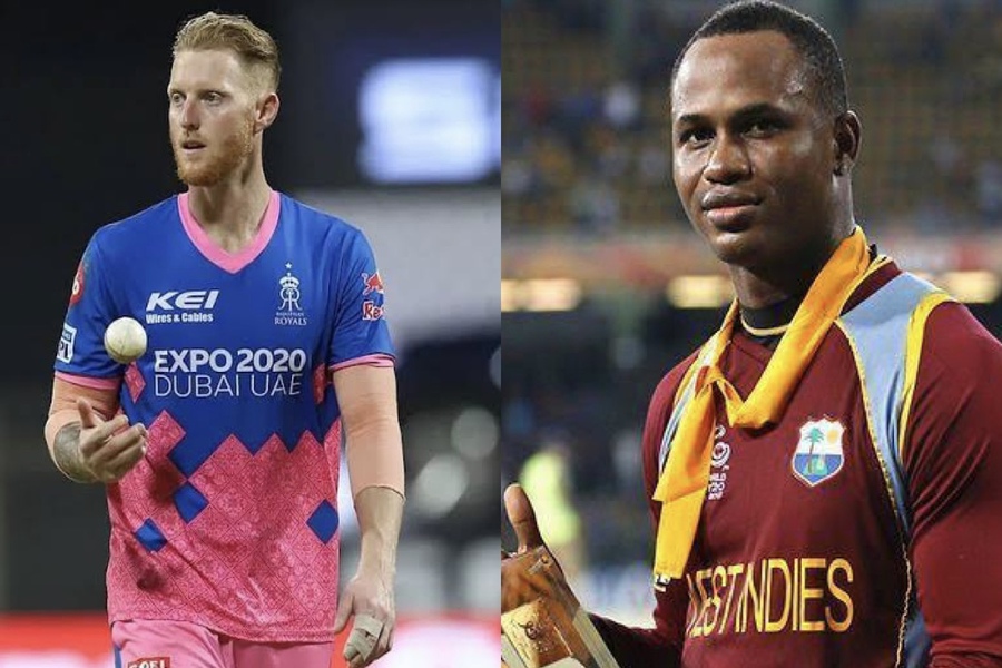 Ben Stokes and Marlon Samuels 