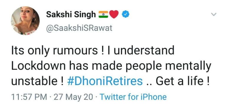 Dhoni retires twitter