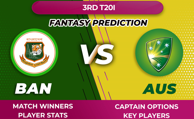 VIDEO: BAN vs AUS Dream11 Bangladesh vs Australia 5th T20I Prediction Tips Captain Options Stats