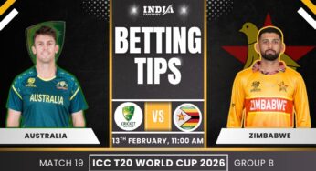 AUS vs ZIM Today's Match Prediction