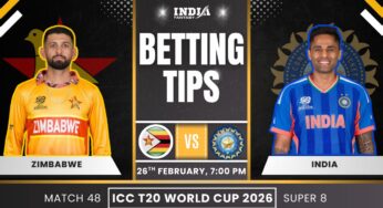 IND vs ZIM Today's Match Prediction