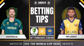 AUS vs SL Today's Match Prediction