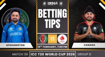 AFG vs CAN Today's Match Prediction