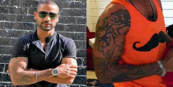 Shikhar Dhawan Tattoo
