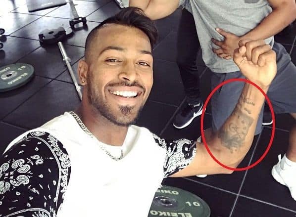 Hardik Pandya Tattoo Time Defining Clock