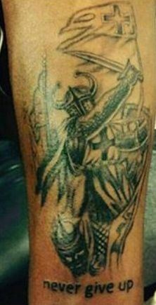 Hardik Pandya Never Give Up Tattoo